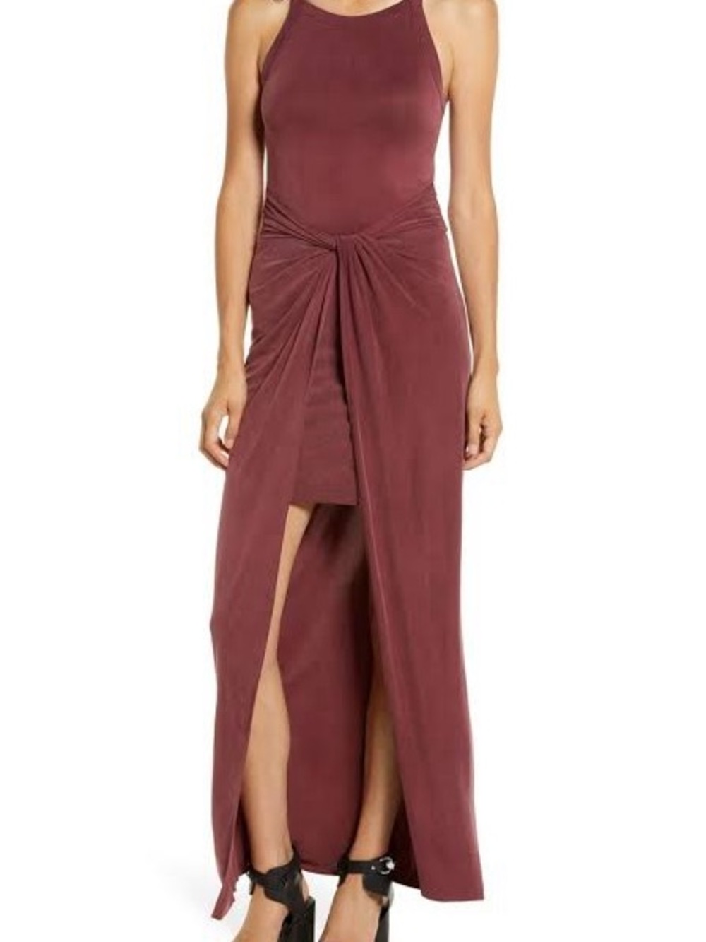 AllSaints Sami High-Low Twist Maxi Dress